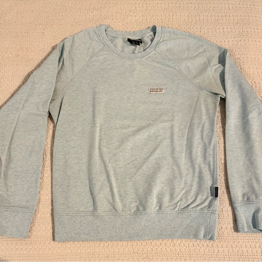 Women’s Patagonia Light Blue Crewneck Pullover Sweatshirt